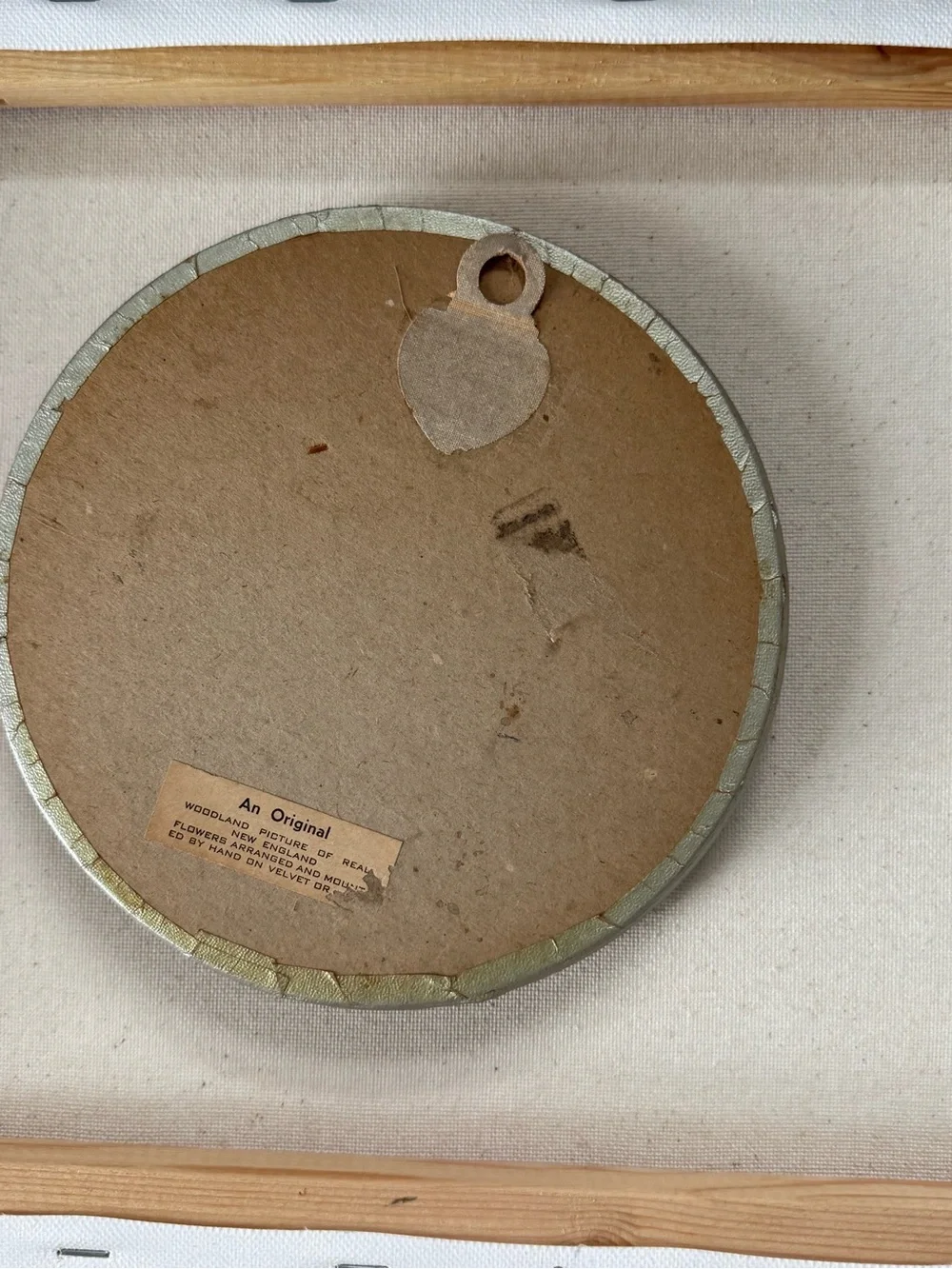 MCM Mid Century Modern Pressed Dried Wildflower Wall Plaque